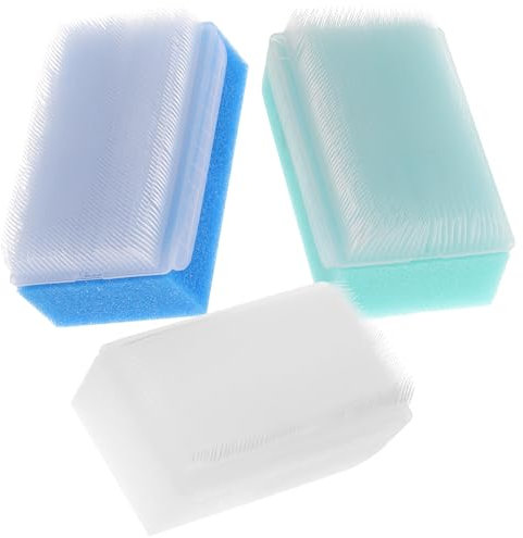 Healeved 3Pcs Baby Bath Sponge Brush Set - Soft Scalp Massager for Newborns, Cradle Cap Treatment, Assorted Colors