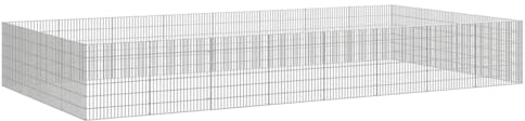 vidaXL Free Range Animal Enclosure 24-Panel 54x60 cm Galvanised Iron