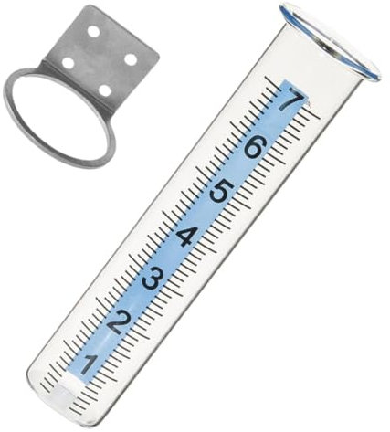 Milisten 1satz Regenmesser Mit Edelstahl Halterung Präziser Niederschlagsmesser Für Garten Einfach Zu Lesen Bedienen Wetterfest Und Langlebig