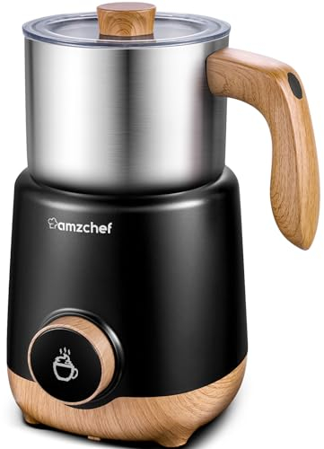 AMZCHEF Mousseur à Lait Multifonctionnel 8 EN 1 550 Watts, Chauffe Lait Avec Tasse en Fendue de 600 ml pour Lait Chaud et Froid, Lait au Chocolat, Aliments pour Bébés à Base de Produits Laitiers