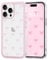 Urarssa Case for iPhone 14 Pro, Cute Bowknot Pattern Aesthetic Bow Design Phone Case for Women Girls, Soft TPU Bumper Clear Shockproof Protective Girly Cover for iPhone 14 Pro, Mini Bow