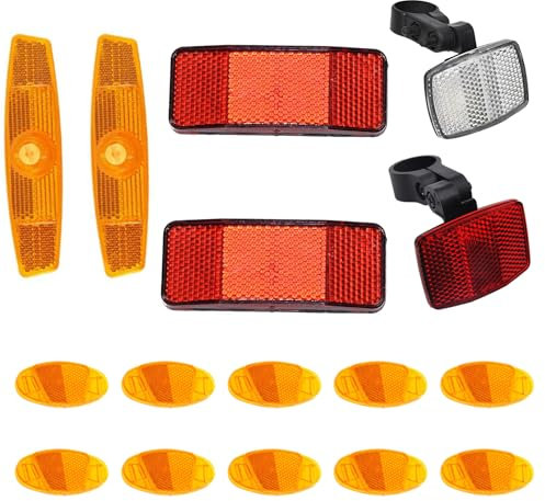 MOAZIFI 16 Stück Reflektoren Fahrrad, Speichenreflektoren Fahrrad Kinder, Katzenaugen Fahrrad, Katzenaugen Fahrrad Kinder, Reflektor Fahrrad