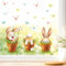 Wandtattoo Loft Fensterbilder Frühling Hasen im Blumentopf Motiv – A4 Bogen, Wiederverwendbar – Frühlingsdeko Fenster, Frühlingsbild Fenster, Fensterdeko Frühling, Fensterfolie Frühling Selbstklebend