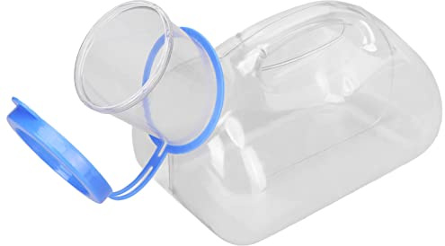 Sunicon -Urinale für Männer 1000 ml, Plastik Pee -Flaschen für Männer, männliche Urinale, Pee -Behälter Männer mit Deckel, transparentem Plastikurinbehälter für ältere Menschen