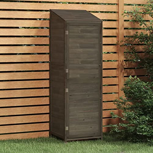 Outdoor Massivholz Tannenholz Gartenhaus Gerätehaus Gerätehaus Weiß 102x52x112cm Langlebig Holzschuppen für Gartengeräte und Lagerung im Freien