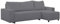 FORNIRO 24 Malaga Ecksofa mit Schlaffunktion und Bettkasten - Sofa mit 3 Sitzen und Robustem Überzug - Schlafcouch L-Form Universal - Modern Couch - 225x130x75 cm - Farben (Grau)