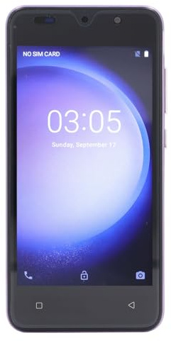 Plyisty Smartphone 5,0 Pouces Screen HD 4 Go RAM 32 Go ROM 8MP et 8MP Caméra Reconnaissance du Visage Ultra Slim Téléphone pour 12, Grand Storage Prise en Charge Multifonctionnelle pour Les (Purple)