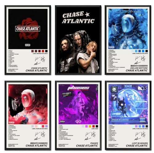 KUNYOS Poster Chase Atlantic ungerahmt (6er-Set) Album Cover Band Poster Musik Leinwand Poster 20 x 30 cm Stil 3