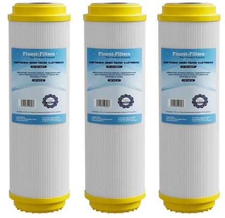 Finest-Filters 10-Inch Water Softening Filter Cartridge | Reduces Limescale, Fits Standard 10″ Housings, Extends Appliance Life, Lasts 3–6 Months. Easy-Fit Limescale Prevention (3)