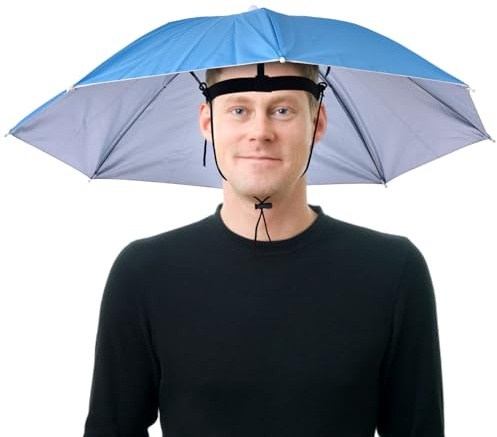 Nudorpn Kopfschirm | Faltbarer Regenschirmhut für Erwachsene und Kinder,Faltbare Regenschirmkappe, verstellbare Kopfbedeckung für Angeln, Golf, Camping, Gartenarbeit im Freien