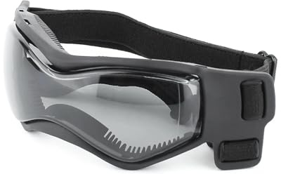 SEFGRYMU UV Protective Goggles for Dogs & Cats, Windproof Eyewear for Small to Medium Breeds, Perfect for Outdoor Riding(Black)