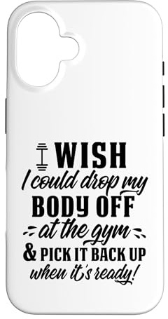 Carcasa para iPhone 16 Gimnasio Relatable Entrenamiento Transformación Corporal Humor