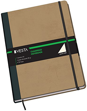 DOHE - Notizbuch Vesta Nature Kartoniert - Größe DIN A4 - Blanko