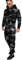 Amaci&Sons Herren Overall Jumpsuit Jogging Cargo-Style Onesie Trainingsanzug Camouflage 3006 Camouflage Schwarz L