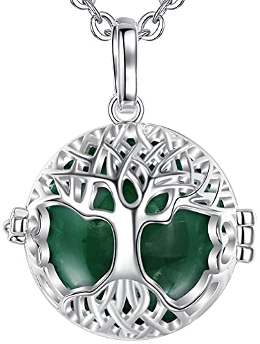 Eudora 20mm keltischer Baum des Lebens Harmony Ball Anhänger Halskette Musik Glockenspiel Frauen Schmuck, schönes Geschenk, 30 Kette