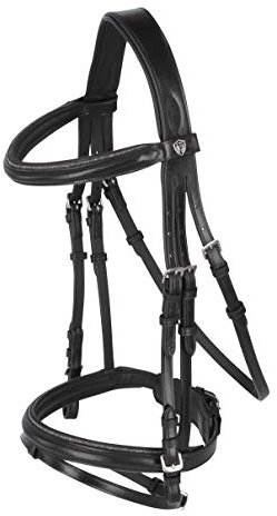 Kerbl 3210486 Trensenzaum Chester, Schwarz Full, Englisch Komb. Modell