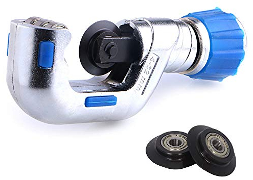 Rohrrohrabschneider - 4EVERHOPE Heavy Duty Kupfer PVC Edelstahl Cutter mit 2 Stück Lagerrohr Cutter Blades (4-32mm)