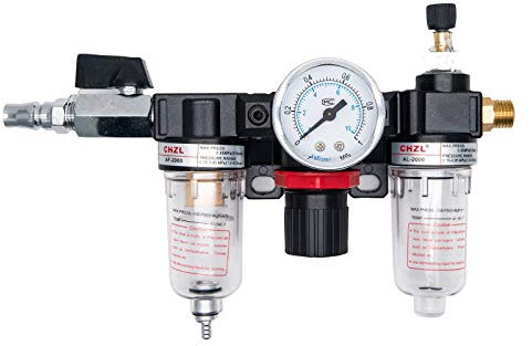 1/4 BSP Air Filter Regulator Compressor MASO Air Filter Moisture Water Trap Pneumatic Tools Oil Lubricator