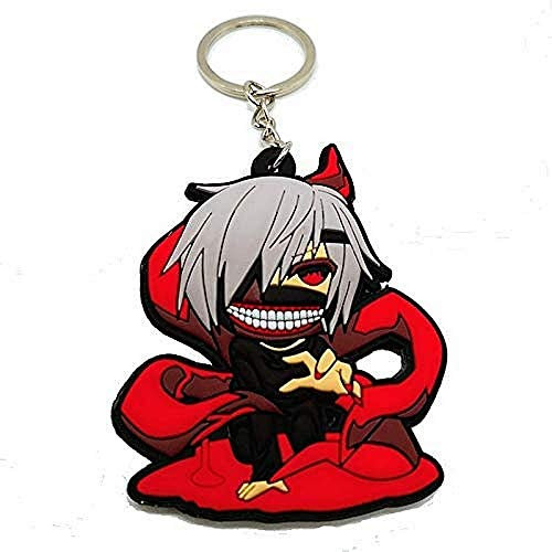 Tokyo Ghoul Gummi-Schlüsselanhänger Doppelseitig Ken Kaneki - 7 cm