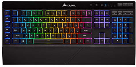 Corsair K57 RGB Wireless Gaming Keyboard (Dynamic Backlit RGB LED, Quiet and Responsive, Six Programmable Macro Keys, Up to 175 Hours Battery Life with Sub 1 ms Slipstream Wireless Technology), Black
