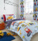 Catherine Lansfield Construction Bettwäsche-Set für Einzelbett, Polyester Baumwolle, blau