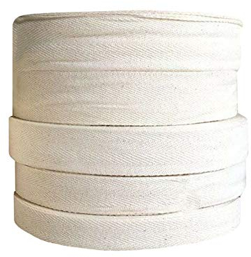 49M Baumwolle Schrägband Bias Bindeband DIY Nähen Randung Band Trimmen für Kostüm 1-5cm Breit (Weiß, Breite: 3cm)