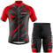 Lixada Kurzarm Radtrikot Herren Atmungsaktives Sommer Kurzarm-Bike-Shirt und Radhose gepolsterte Shorts,MTB-Fahrrad-Anzug für Radsport Outdoor Sport