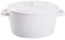 WHJY Cocotte en céramique blanche colorée avec couvercle, casserole en céramique de 1 litre pour four