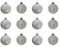 Decoris Weihnachtskugeln mit Pailletten Glas 8cm x 12 Stück Perlen Christbaumkugeln winterweiß