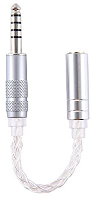 Yaowanguan 4.4mm 5 Pole Balanced Male to 3.5mm Balanced Female Adapter Cable for Sony NW-ZX300A/NW-WM1A/NW-WM1Z/TA-ZH1ES Audio Player/Amplifier,Balanced Silver-Plated Converter Connector 14cm/5.51inch