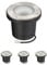 ledscom.de Einbauleuchte BOFU, Outdoor, IP67, schwenkbar, edelstahl, rund, 150mm Ø, 1x GU10 max. 15W, Milchglas, 4 Stk.