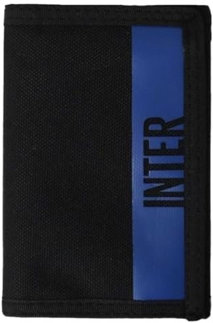 CALCIOGADGETS Portafoglio INTER Ufficiale Unisex a Strappo | Borsellino per Tifoso Nerazzurro con Gancio Portachiavi PTFINLN1114