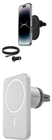 Belkin Magnetic Wireless Car Charger & Mount Bundle for iPhone 14/13/12 Series