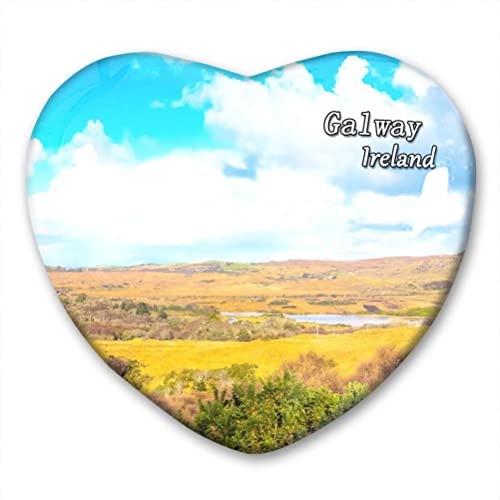 Irland Galway Kühlschrankmagnet Kühlschrank Aufkleber Kollektion Dekorativer Magnet Reise Souvenir Herz Kristallglas