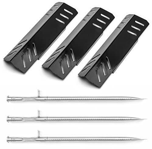 Uniflasy Pièces de rechange pour barbecue Pit Boss Memphis Ultimate 4 en 1, brûleur en acier inoxydable, plaque chauffante en acier porcelaine, pour fumoir Pit Boss et barbecues au charbon de bois