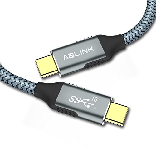 Ablink Cavo USB C 3.2 Gen2 2m,Cavo Type C to Type C per Trasferire Dati 10Gbps 100W Supporta Video 4K@60Hz per iPhone 15/16,MacBook Pro Air,iPad Pro,Galaxy S24 S23 Ultra,Monitor