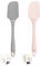 2Pcs Silicone Spatula Set, Heat Resistant Non-Stick Rubber Kitchen Spatulas for Cooking and Baking- Best Silicone Utensil Set (Blush Pink & Grey)