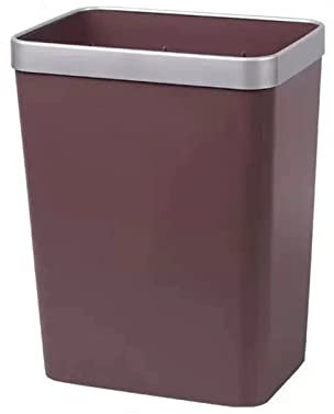 DYPASA Corbeille à Papier Grande/Petite Poubelle Domestique Simple Corbeille à Papier rectangulaire sans Couvercle dans la Cuisine et Les Toilettes Bacs à ordures de Cuisine (Color : Bruin, Size : L)