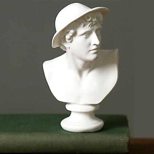 YiYFiT Harz Büste Statue Figur,6 15cm Griechische Mythologie Gott Apollo Büste Skulptur Figur für Home Ornament Büro Bücherregal Decor Skizze Praxis DIY Kunst Geschenk-Schäferjunge McCurley