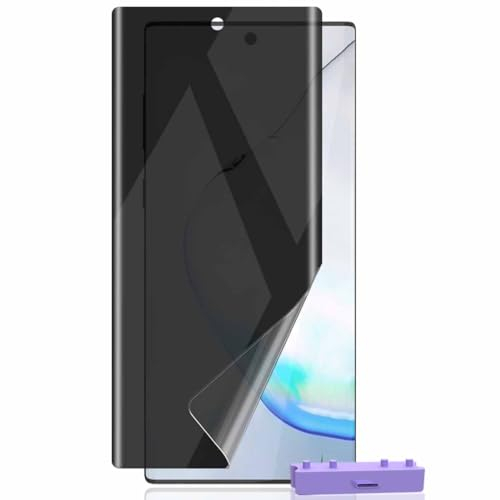 Zerrshoo Schutzfolie für Samsung Galaxy Note 10 Plus Sichtschut, Samsung Galaxy Note 10 Plus Anti-Spy Privatsphäre Weich TPU Folie, [ ist nicht gehärtetes Glas ] Displayschutz Privacy [1 Stück ]