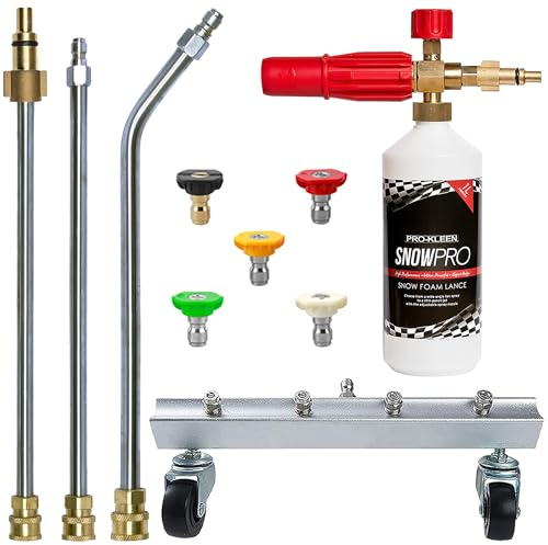 Pro-Kleen Chassis Underbody Undercarriage Cleaner and Snow Foam Lance Compatible with Lavor Pressure Washers with 5 Spray Jet Adaptors