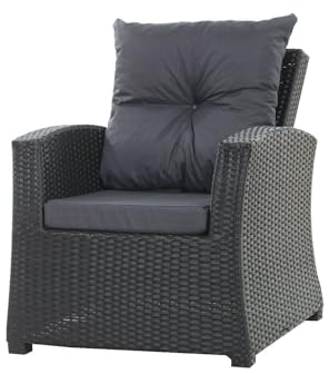 Setgarden® - Set mit 4 Relax Kissen für Gartenmöbel – Bequeme und weiche Polsterung für Stühle, Sessel und Sofas, witterungsbeständig (Anthrazit)