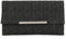EVEOUT Pochette en Paille Tissée Femmes été Clutches Sac Paille avec Chaîne pour Parti Mariage Plage Vacances(Noir)
