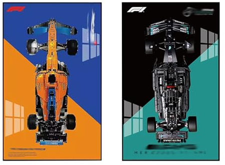 Panneau mural pour Lego 42141 42171 F1 Racing Model, panneaux d'affichage décoratifs pour voiture Lego à fixation murale, cadeau (panneau mural uniquement, sans modèle)