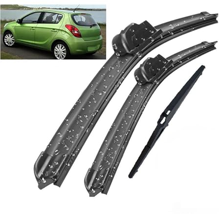 FALMDCQ Auto-Wischerblätter, Kompatibel für Hyundai i20 2008-2014, Streifen aus Naturkautschuk, Ersatzblätter, Scheibenwischer