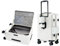 Koffer Trolleys Leicht ABS+ PC Handgepäck Hartschalen-Koffer Trolley Rollkoffer Reisekoffer Erweiterbar, TSA, 4 Rollen, M-65CM, Weiß