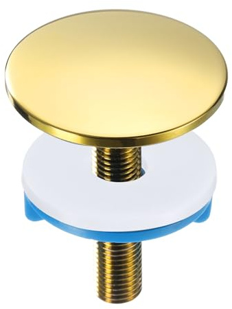 sourcing map Kitchen Faucet Hole Cover Copper, 2 Sink Hole for 0.5-1.6 Plate Cover Stopper Cover Blanking Tap Hole Plug for Kitchen Bathroom, Gold