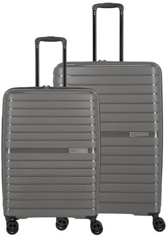 Travelite 4-Rad Koffer Set 2 teilig Größen L/M, Gepäck Serie TRIENT: Hartschalen Trolleys mit TSA Kombinationsschloss