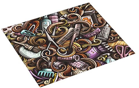 Alfombrilla Escurreplatos Tijeras De Esteticista Tapete Escurridor Fácil De Limpiar con Lazo para Colgar Alfombrilla De Drenaje De Platos, para Tazas, Platos, 41 X 46Cm