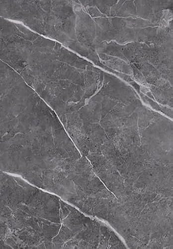 Shower Panel 1000mm Wide x 2.4m Wet Wall Bathroom Cladding PVC 10mm Thick (Grey Marble Gloss 1m)